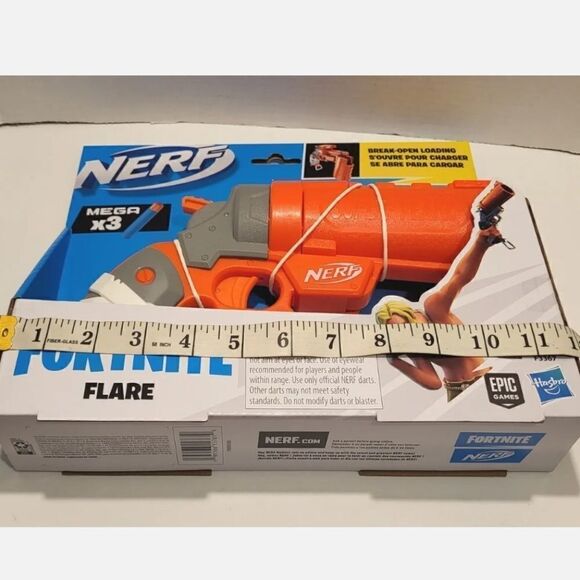NERF Fortnite Flare Dart Blaster, Includes 3 Mega Darts, Epic Games!NEW - Picture 4 of 4
